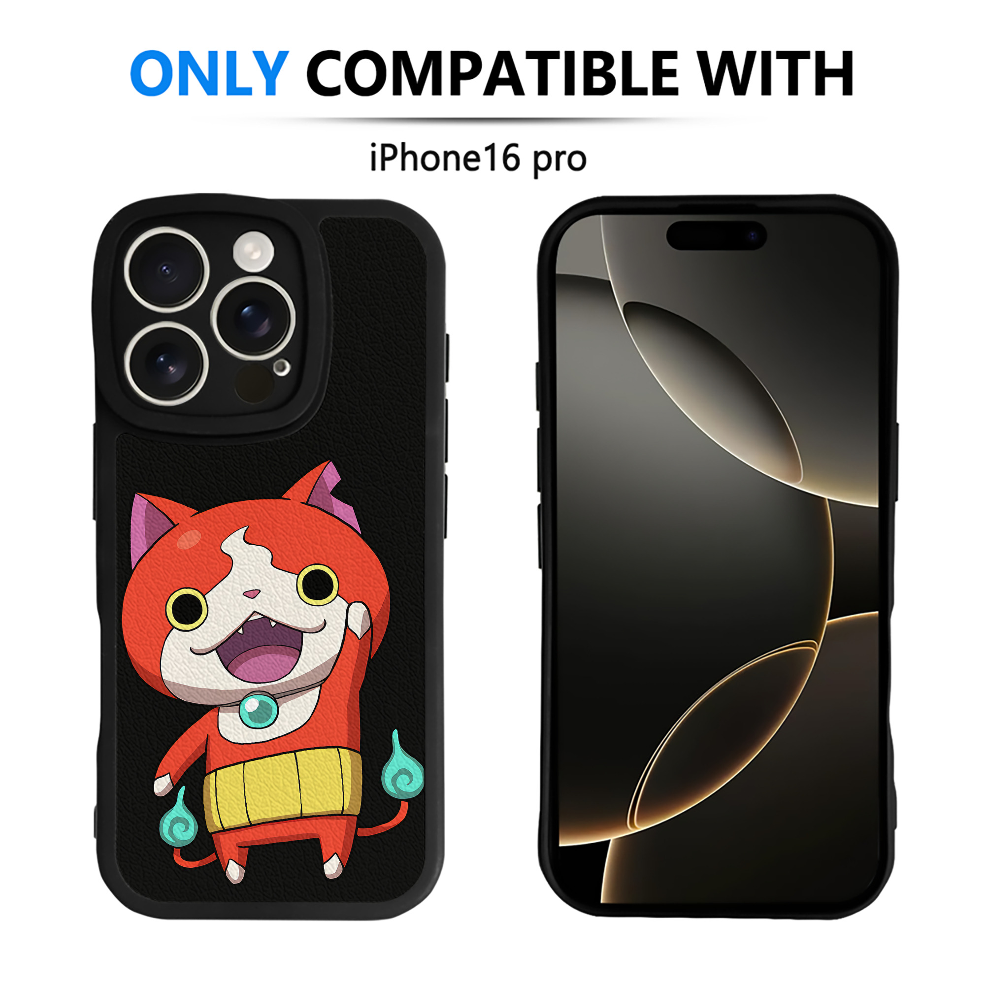 （画像用） 妖怪ウォッチ Yo-kai Watch 【iPhone 16シリーズ対応】シリコンスマホケース（レザー調） 材質：シリコン